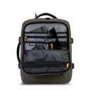 BestWay Cestovní batoh 40x30x20 cm Cabin Pro 40359-2600 olivový otevřený