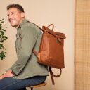 Rolovací batoh Larsson koňak od The Chesterfield Brand
