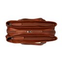 The Chesterfield Brand Dámská kožená business kabelka do ruky i přes rameno Passau C48.129831 koňaková - zipové přihrádky