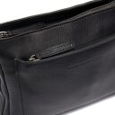 Dámská kožená kabelka do ruky i přes rameno The Chesterfield Brand Sicilia C48.130600 černá detail přední strany