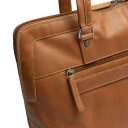 The Chesterfield Brand Dámská kožená kabelka Isara C40.111031 koňaková zadní přihrádka