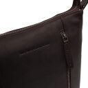 Dámská kožená taška přes rameno / crossbody kabelka The Chesterfield Brand Vervins hnědá C48.129601 - detail zipové přihrádky na přední straně