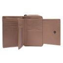 Dámská kožená peněženka RFID Orveta C08.062509 světle růžová otevřená