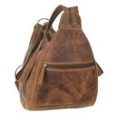 Greenburry vintage kožený batůžek 1717-25 hnědý přední strana