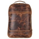 GREENBURRY XL kožený batoh na notebook Traveller 1691M-25 hnědý