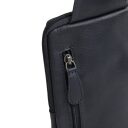The Chesterfield Brand Kožená crossbody taška Isley C58.034710 tmavě modrá zadní přihrádka