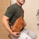 The Chesterfield Brand Kožená crossbody taška Turelle C58.071431 koňaková