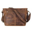 Greenburry kožená crossbody vintage kabelka Belezza 1532-25 hnědá zadní strana
