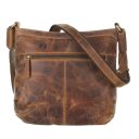 Greenburry kožená crossbody vintage kabelka Isabella 1655A-25 hnědá zadní strana
