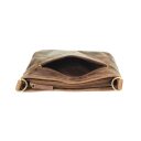 Greenburry kožená crossbody vintage kabelka Isabella 1655A-25 hnědá zadní přihrádka
