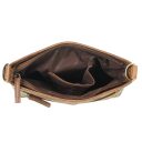 Greenburry kožená crossbody vintage kabelka Isabella 1655A-25 hnědá vnitřní přihrádky
