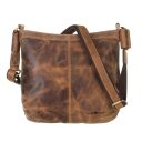 Greenburry kožená crossbody vintage kabelka Isabella 1655A-25 hnědá