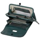 aunts & uncles kožená kabelka do ruky i přes rameno 3v1 Grandma´s Luxury Club Mrs. Whoopie Pie 40470-121 tmavě zelená otevřená