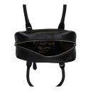 BURKELY Dámská kožená kabelka do ruky i přes rameno Ledger 1002406.75.10 černá otevřená