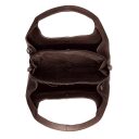 The Chesterfield Brand Kožená kabelka do ruky i přes rameno Salina C48.141001 hnědá otevřená