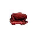 Bellicci Kožená crossbody kabelka na telefon červená EMBERLY RED - přihrádky na karty