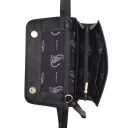 BURKELY Kožená kabelka přes rameno / crossbody Demi 1001905.46.10 černá otevřená