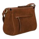 BURKELY kožená kabelka přes rameno / crossbody 1002106.25.24 koňaková zadní strana