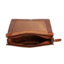 The Chesterfield Brand Kožená taška přes rameno s klopou Osuna C48.130431 koňaková s otevřenou klopou