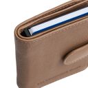 Kožená peněženka - pouzdro na karty RFID Althea béžová boční náhled