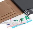 Kožená peněženka - pouzdro na karty RFID Althea béžová na bankovky