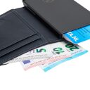 Kožená peněženka - pouzdro na karty RFID Althea tmavě modrá na bankovy