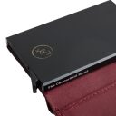 Kožená peněženka - pouzdro na karty RFID Althea vínově červená detail