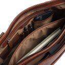 The Chesterfield Brand Kožená shopper kabelka na notebook 14" Alverino C38.022931 koňaková vnitřní přihrádky