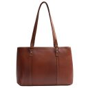 The Chesterfield Brand Kožená shopper kabelka na notebook 14" Alverino C38.022931 koňaková
