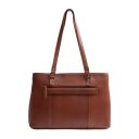 The Chesterfield Brand Kožená shopper kabelka na notebook 14" Alverino C38.022931 koňaková zadní strana