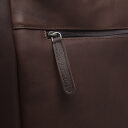 Kožená shopper kabelka na notebook The Chesterfield Brand BERLIN C38.016001 hnědá zadní přihrádka