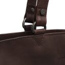 Kožená shopper kabelka na notebook The Chesterfield Brand BERLIN C38.016001 hnědá detail