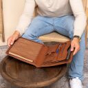 The Chesterfield Brand Kožená spisovka na A4 a tablet Barnet C40.105231 koňak otevřená
