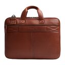 The Chesterfield Brand Kožená taška na notebook 15" Venturo C40.110831 koňaková zadní strana