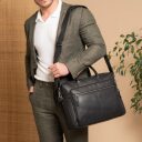 The Chesterfield Brand Kožená taška na notebook 16" Tacama C40.110700 černá přes rameno