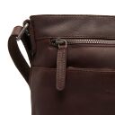 Kožená taška přes rameno The Chesterfield Brand Almeria C48.130201 hnědá - zipová přihrádka na přední straně kabelky