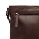 Dámská kožená kabelka The Chesterfield Brand Almeria C48.130201 hnědá - zipová přihrádka na zadní straně tašky