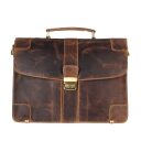 Greenburry kožená vintage aktovka Joshua 1709M-25 hnědá