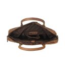 Greenburry kožená vintage taška na notebook 15,6" Amber 1646-25 hnědá vnitří přihrádky