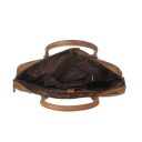 Greenburry kožená vintage taška na notebook 15,6" Amber 1646-25 hnědá přihrádka vnitřní na zip