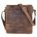 Greenburry kožená vintage taška přes rameno Graham 1636-25 hnědá