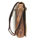 Greenburry kožená vintage taška přes rameno Graham 1636-25 hnědá boční náhled