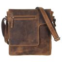 Greenburry kožená vintage taška přes rameno 1650-25 hnědá