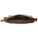 Greenburry kožená vintage taška přes rameno 1650/A-25 hnědá vnitřní kapsy