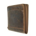 Greenburry Kožené pouzdro na notebook / spisovka na A4 Paul 1721B-25 hnědá boční náhled