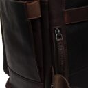 The Chesterfield Brand Kožený batoh na notebook Calden C58.071201 hnědý detail zadní kapsa