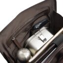 The Chesterfield Brand Kožený batoh na notebook Rosverra C58.034901 hnědý otevřený