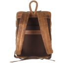 Greenburry kožený batoh na notebook Wildgrain hnědý zadní strana