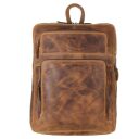 Greenburry kožený batoh na notebook Wildgrain hnědý