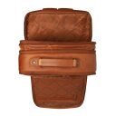 Pánský kožený business batoh s přihrádkou na notebook Chesterfield Brand Jamaica C58.032631 koňakový - otevřený